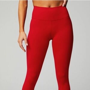 Fabletics Red powerhold 7/8 Leggings size small